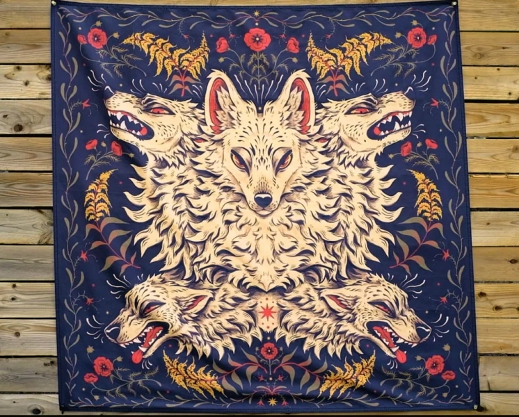 Wolves & Wildflowers V.2 Tapestry
