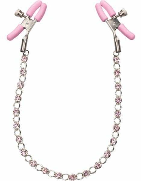 CalExotics Nipple Play Crystal Chain Nipple Clapms