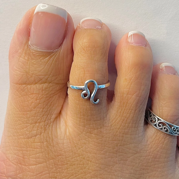 Sterling Silver Leo Toe Ring, Zodiac Toe Ring, Astrology Toe Ring, Horoscope Toe Ring, Silver Leo Ring, Silver Zodiac Ring - Etsy Poland