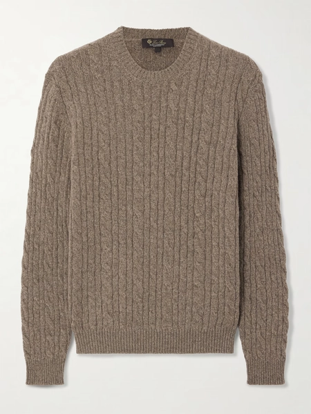 Cable-knit cashmere sweater - brown - IT36
