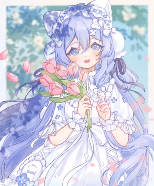 Snowdrop ✧ Halfbody Illust🪻 by Snowie❄️ (@iceysnowie)