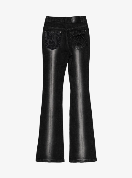 CORSET HIGHLIGHT BOOTS CUT DENIM #NOIR