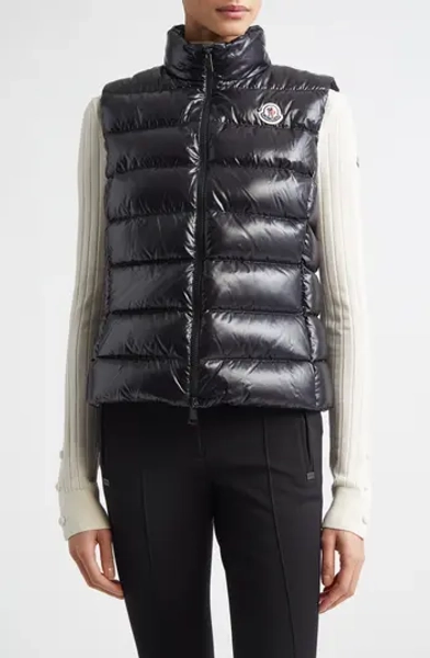 Ghany Nylon Laqué Down Puffer Vest
