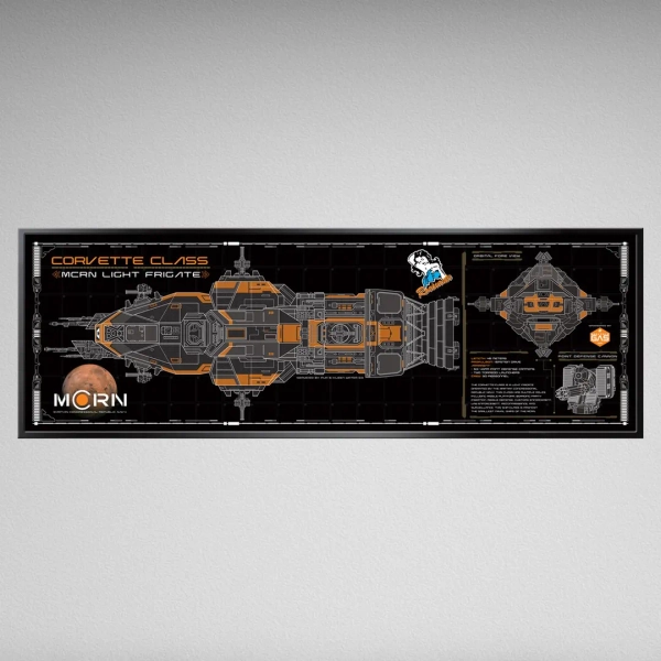 Rocinante - Corvette Class MCRN Light Frigate - 36 X 11.75 Inch Print - Etsy