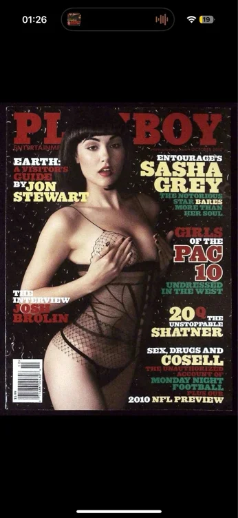 PLAYBOY October 2010 SASHA GREY Rosie Huntington-Whiteley CLAIRE SINCLAIR @ EX+