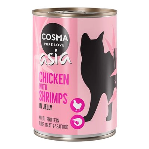 Cosma Asia aszpikos gazdaságos csomag 12 x 400 g Csirke & garnéla