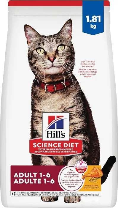 Hill's Science Diet Adult Chicken Recipe Dry Cat Food 1.81 kg Bag