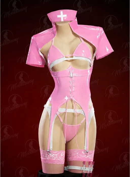 Nurse pink lingerie