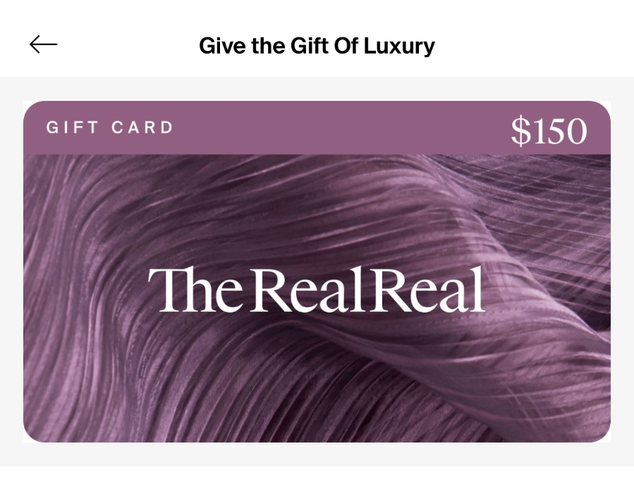 The RealReal gift card