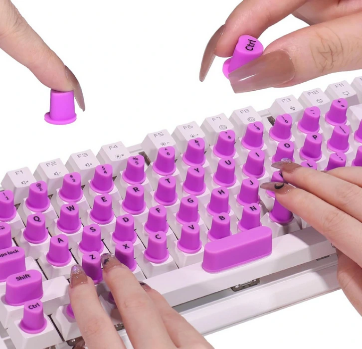 Raised Keyboard Stickers for Long Nails with Letters