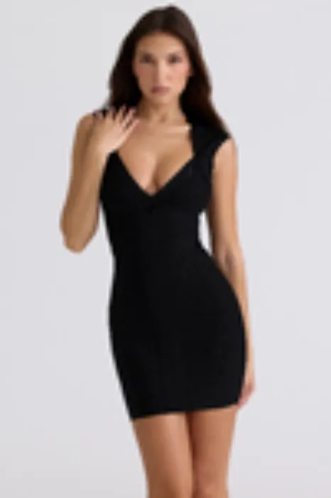 The Icon Black Bandage Mini Dress