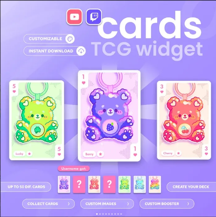 TCG Collectible Cards Widget 