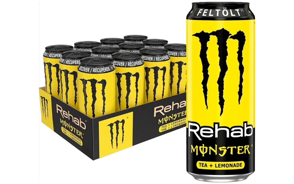 Monster Rehab Tea + Lemonade energy drink, 500 ml, 12-pack