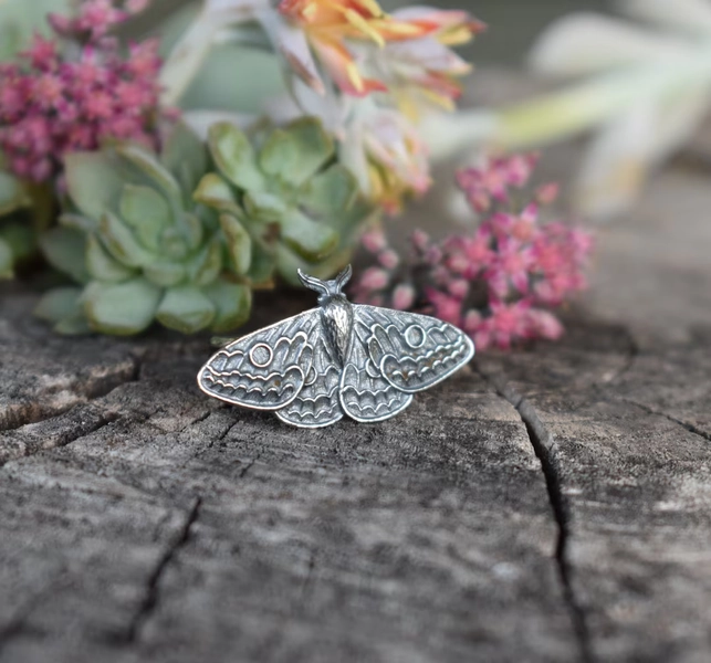 Moth Ring, Sterling Silver Moth Ring