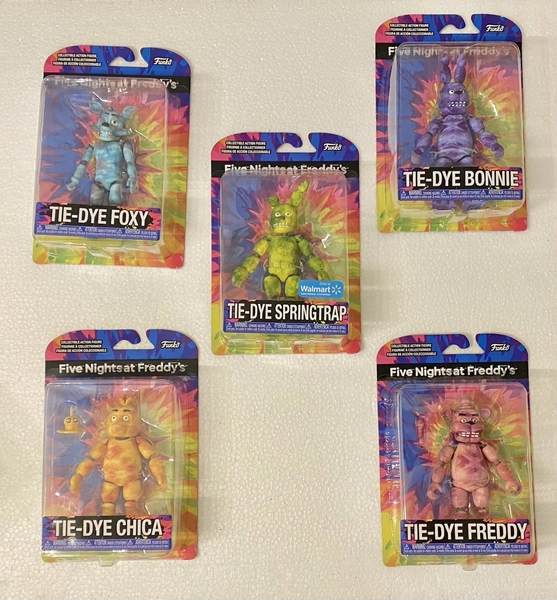 Funko FNAF Five Nights At Freddy's Tie-Dye 5 Figure Complete Set-New