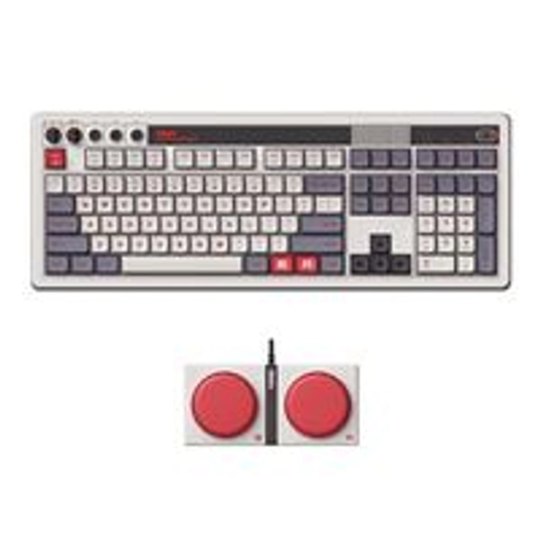 8Bitdo Retro 108 Mechanical Keyboard with 108 Keys and Integrated Numpad, Bluetooth/2.4G/USB-C Hot Swappable Wireless Keyboard for Windows and Android - N Edition