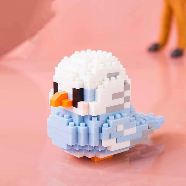 Bird Building Blocks Cute Cockatiel Parrot Toy Blocks - H
