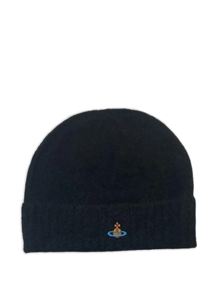 Vivienne Westwood Orb-embroidered beanie - Black One Size