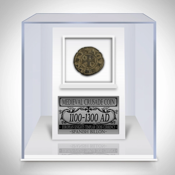 Templar Crusade Coin - Authentic Ancient Medieval Templar Crusade Coin Custom Museum Display. | RARE-T