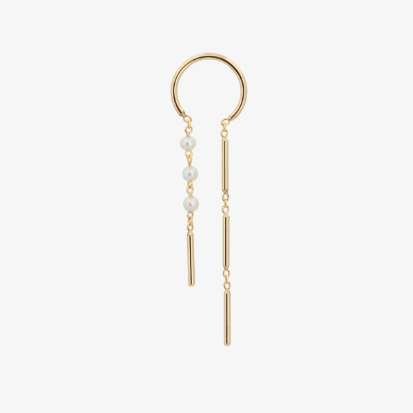 Jack + G Jack and G jewelry Mismatched Chime I Earrings โ Pearl & Gold | Jack + G