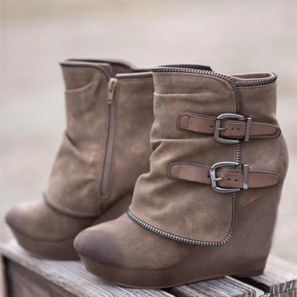 2022 nuovo autunno inverno stivaletti grossi stivali caldi da donna stivali retrò moda fatti a mano stivali da mamma stivali da donna - AliExpress 