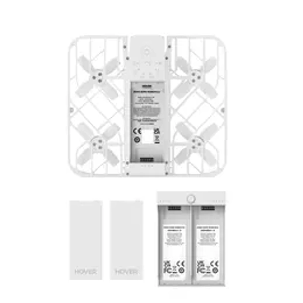 HOVERAir X1 Pocket-Sized Self-Flying Camera - Fly More Combo 125g Lightweight 5 Pre-Programmed Flight Paths VIO & ToF Laser System Weather-Resistant 12-Month Warranty Foldable Handbag Electronic Recording Drones - Folding Quadcopter