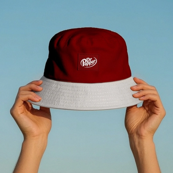 Dr Pepper Reversible Color Block Bucket Hat