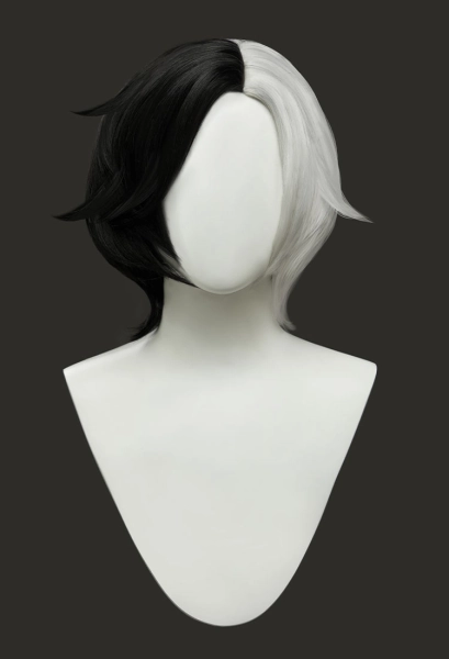 Rival Girl Luna Snow Cosplay Wig Black White Short Wig