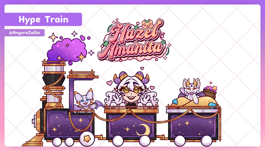 Animated Hype Train Alert by Hazel Amanita🌱 (@Hazel_amanita)
