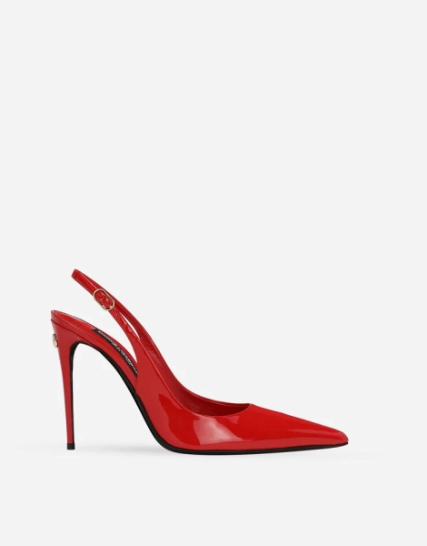Patent leather slingbacks D&G