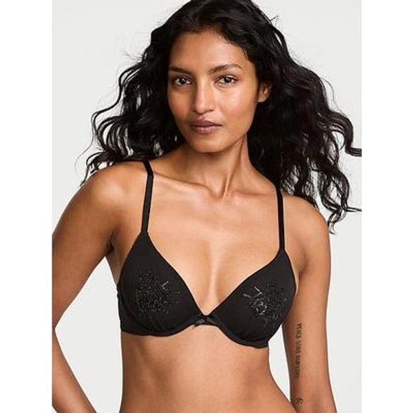 Tease Spider Shine Unlined Demi Bra, Black, 32Dd - Women's Bras - Victoria's Secret