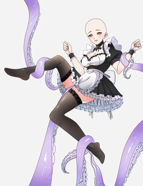 Tentacle Maid YCH by Unickus (@unickusss)