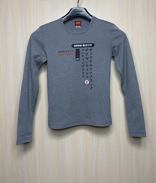 Vintage Miss Sixty Y2K Japanese Words Print Top Long Sleeve Size M