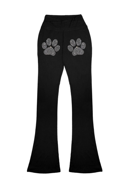 DUMB PUPPY RHINESTONE YOGA PANTS