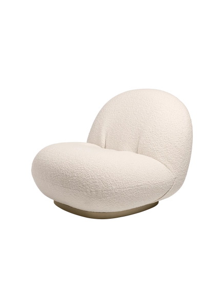 Pacha Lounge Chair - Fully Upholstered (Base: Pearl Gold, Upholstery: Karakorum, Dedar (001, Standard), Foam (Standard (CA TB 117-2013 Compliant)))
