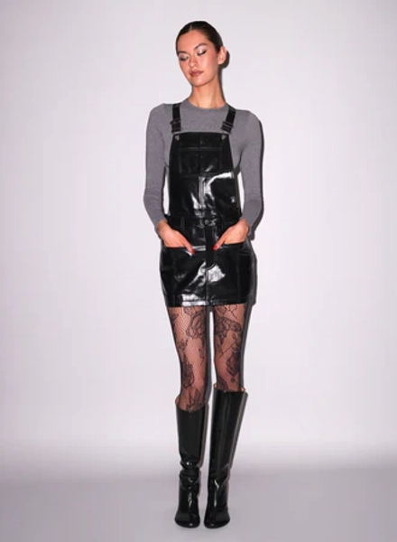 Leather Overall Dress