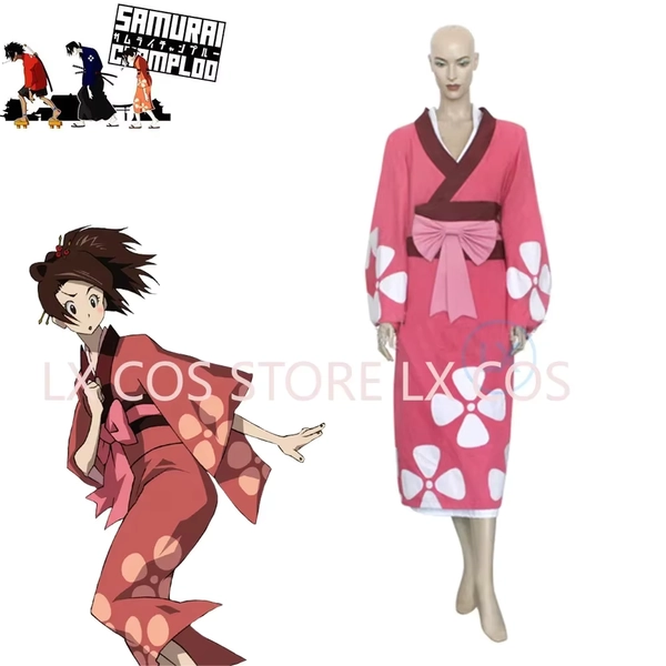 Anime Samurai Champloo Fuu Kimono Cosplay Kostüm Nach Maß Hochwertige Kleidung HalloweenLX COS - AliExpress
