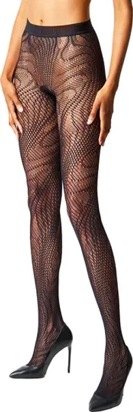 Snakeskin Net Tights