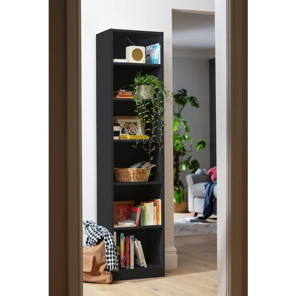 Buy Argos Home Maine Narrow Bookcase - Black | Bookcases and shelving units | Argos