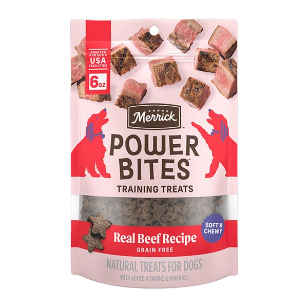 Merrick® Power Bites® Adult Dog Treats - Texas Beef, Soft & Chewy, Real Meat, Grain Free