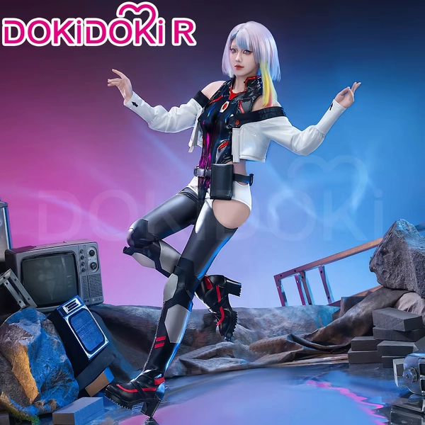 【Teilweise versandfertig】Lucy Cosplay-Kostüm Anime【XS-3XL】DokiDoki-R Damen Weiße sexy Strumpfhosen-Bodysuits Lucy-Kostüm in Übergröße - AliExpress