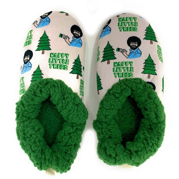 Lil Happy Trees - Women's Sherpa Slippers Socks - Multi / M