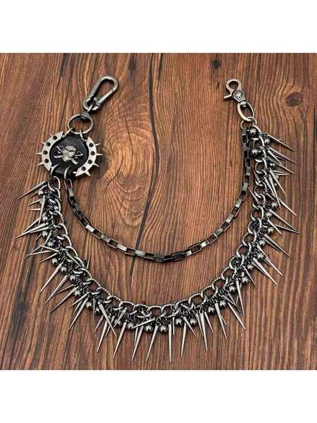 Fashion Cool Punk Hip Hop Jeans Pants Chain Studs Rivet Chain Wallet Chain Men