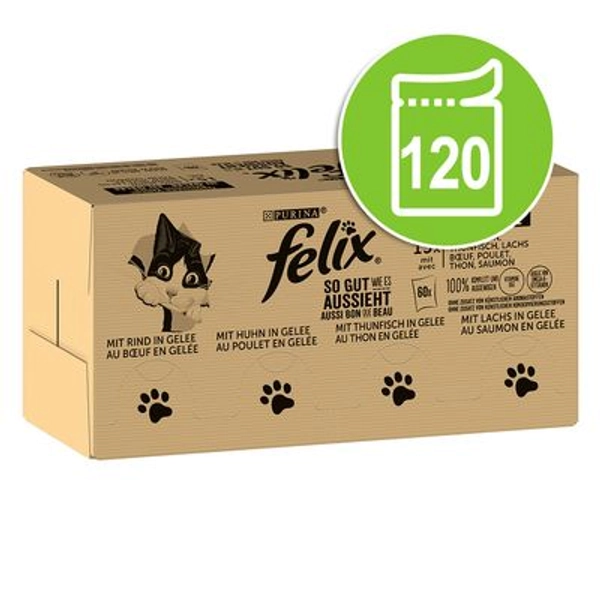 Jumbopack Felix So gut wie es aussieht Gelee 120 x 85 g 