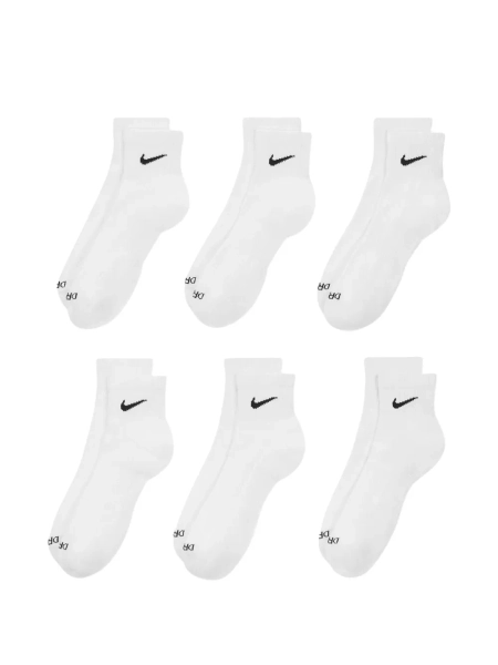 Nike Everyday Plus Cushion ankle socks (set of six) - White M