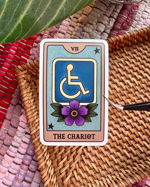 The Chariot Wheelchair Tarot Sticker 