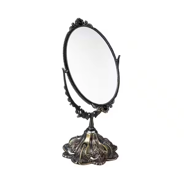 Oval Swivel Double Sided Metal Mirror