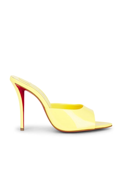 Christian Louboutin Miss Z Mule 100 Sandal in Yellow