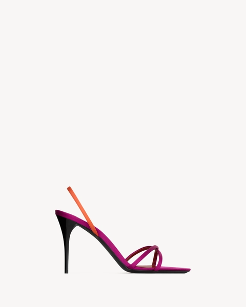 JUSTIFY slingback sandals in satin crepe
