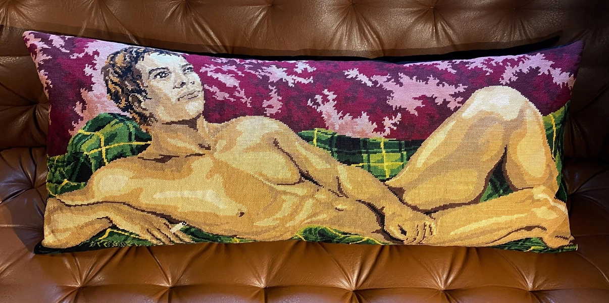 JEAN-CLAUDE, Rare vintage tapestry luxury cushion cover XL (47x107cm)